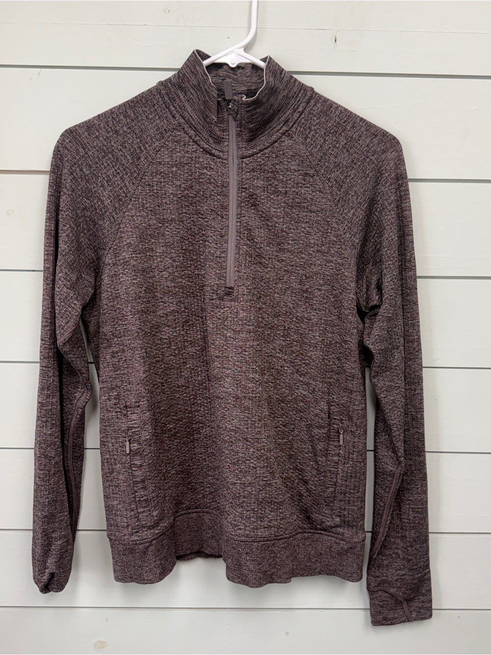 Lululemon engineered warmth half zip lunar rock purple women's size 8